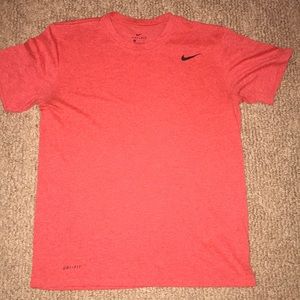 Nike Dri-fit Shortsleeved Shirt- Blaze Red